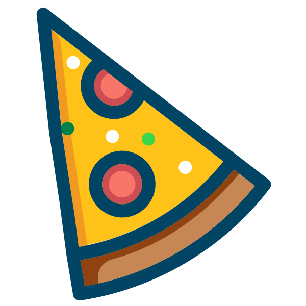 SVG Pepperoni pizza vector image