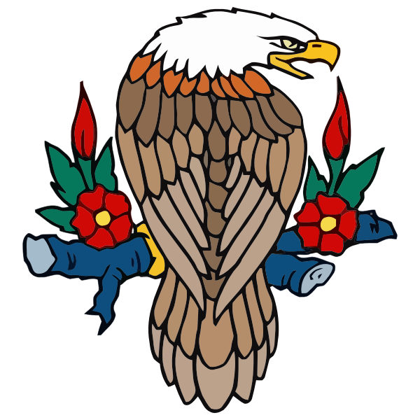 SVG Perched bald eagle