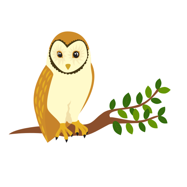SVG Perched owl