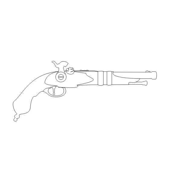 SVG Percussion cap musket gun vector image