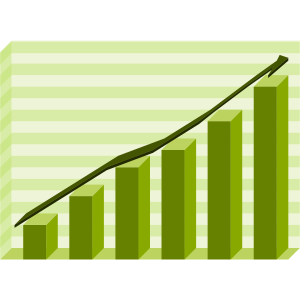 SVG Performance graph green vector illustration