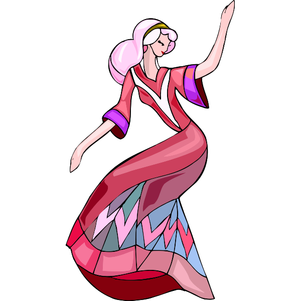 SVG Performing artist lady