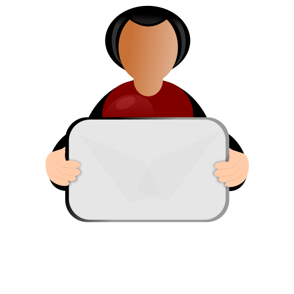 SVG Person holding a blank sign