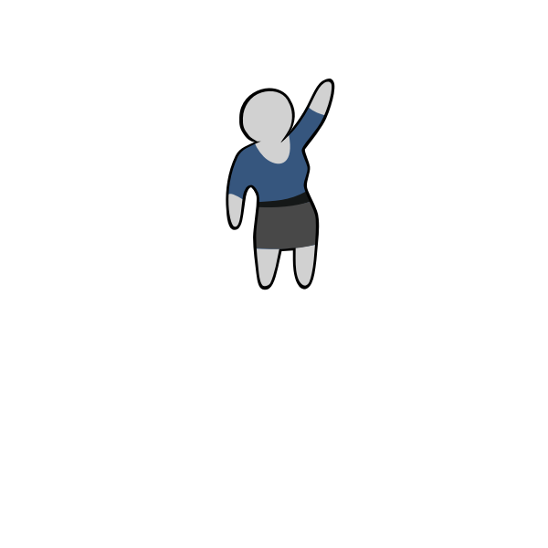 SVG Person in blue dress