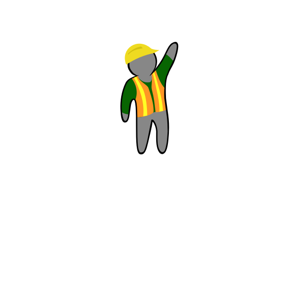SVG Person with security helmet