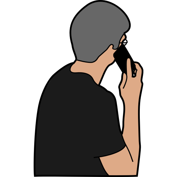 SVG Person with telephone