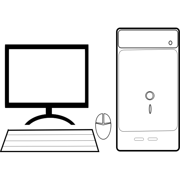 SVG Personal computer configuration vector illustration