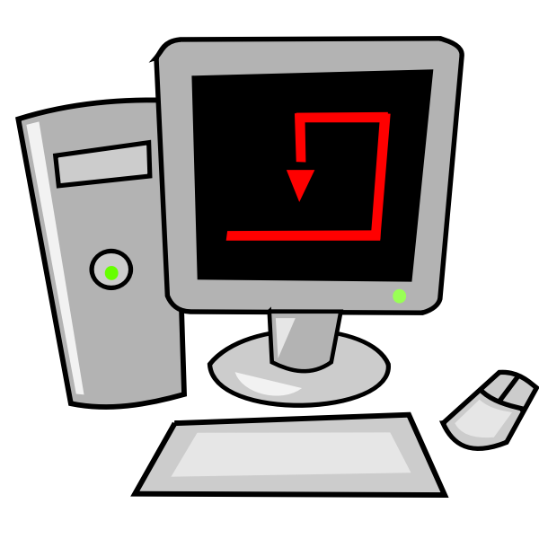 SVG Personal computer icon verctor graphics vector