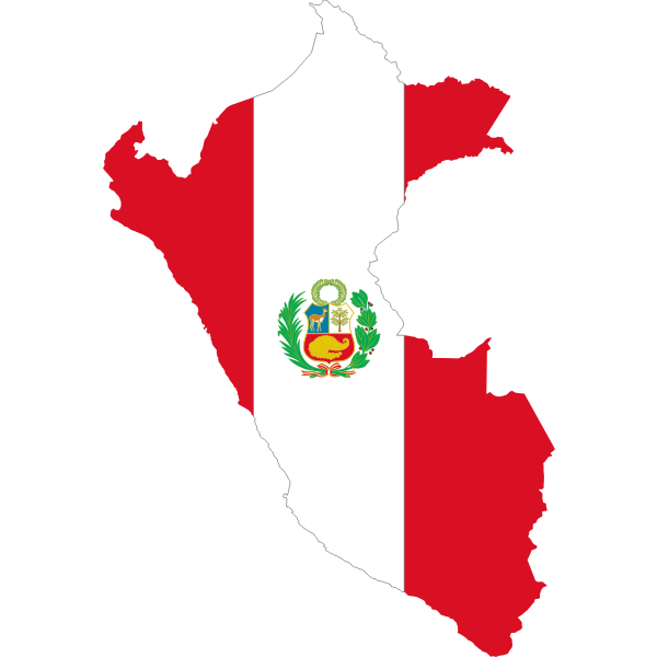 SVG Peru flag map