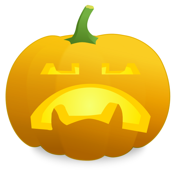 SVG Pessimistic pumpkin vector drawing