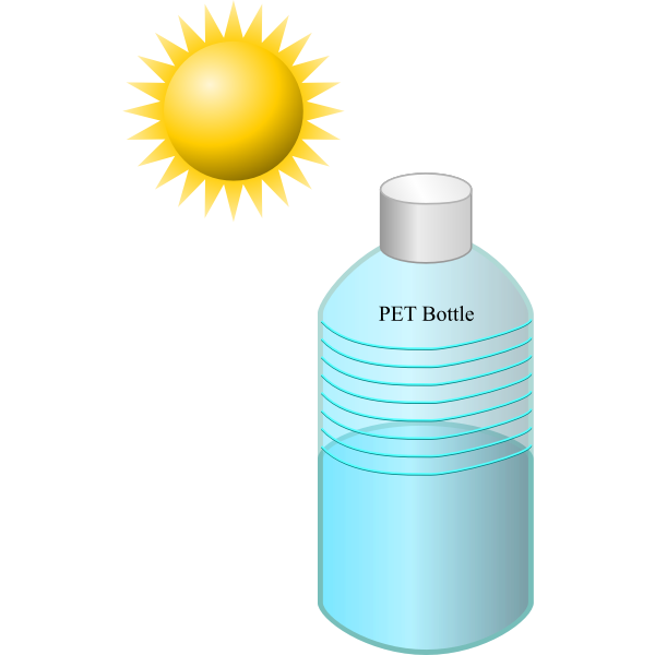 SVG Pet bottle in the sun vector illustration