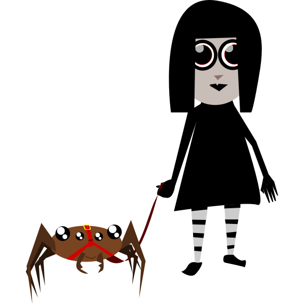 SVG Pet spider girl vector image