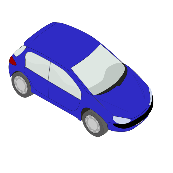 SVG Peugeot 206 blue vector