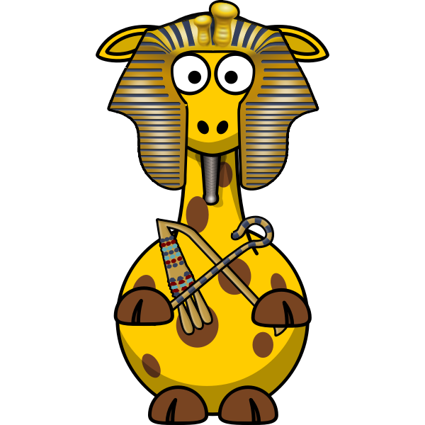 SVG Pharao giraffe vector illustration