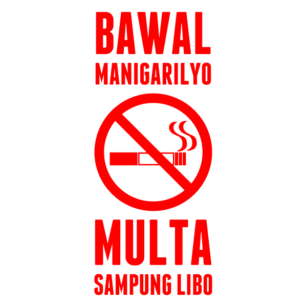 SVG Philippines No Smoking sign vector graphics