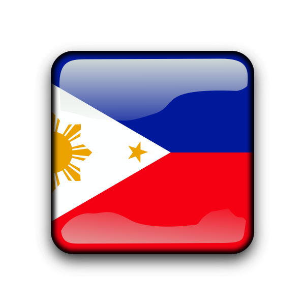 SVG Philippines vector flag button