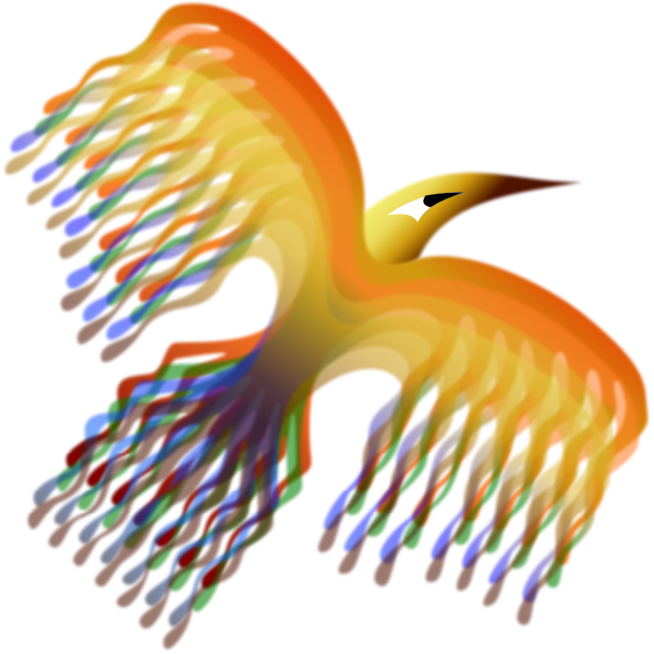 SVG Phoenix Bird colourful