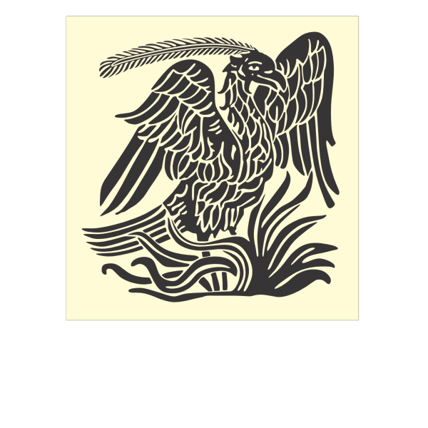 SVG Phoenix bird pattern vector clip art