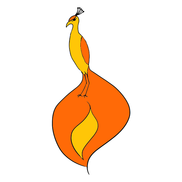 SVG Phoenix bird vector image