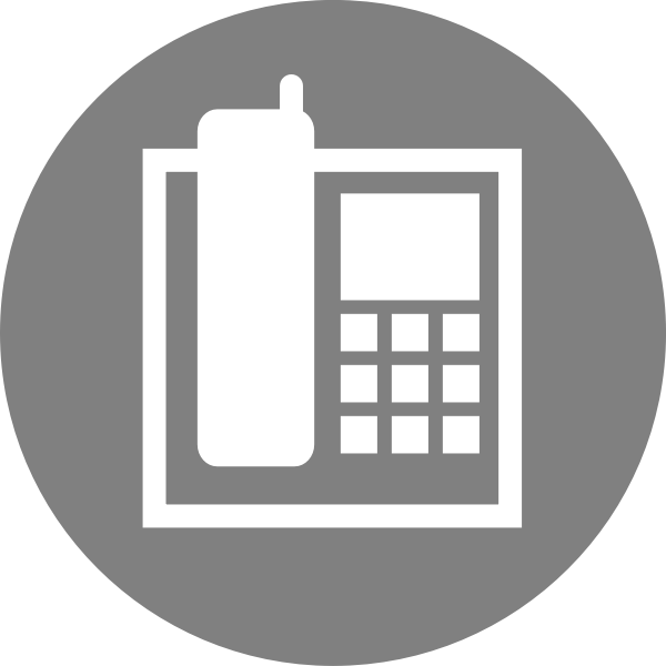 SVG Phone Icon grey color