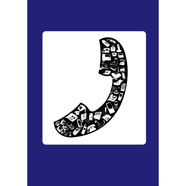 SVG Phone sign vector image