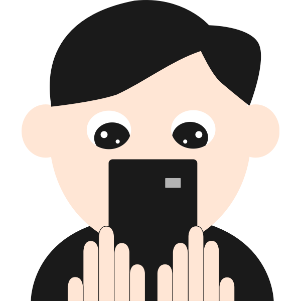 SVG Phone user cartoon icon