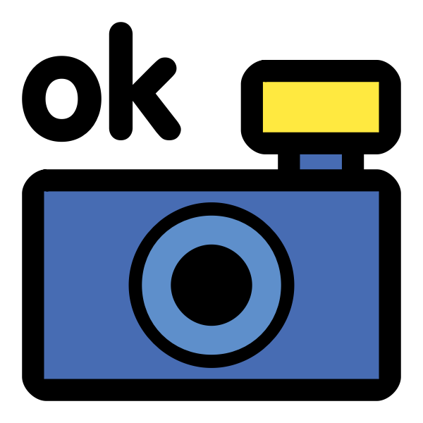 SVG Photo camera OK icon vector clip art