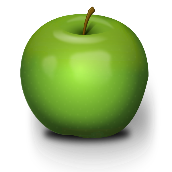 SVG Photo-realistic Green Apple Vector