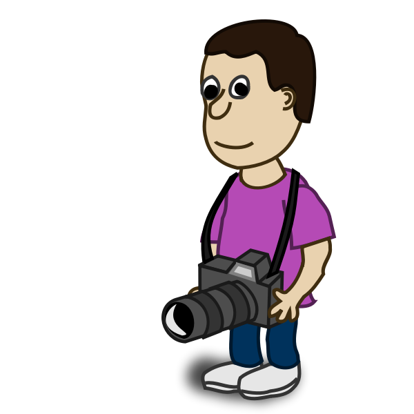 SVG Photographer comic character vector image