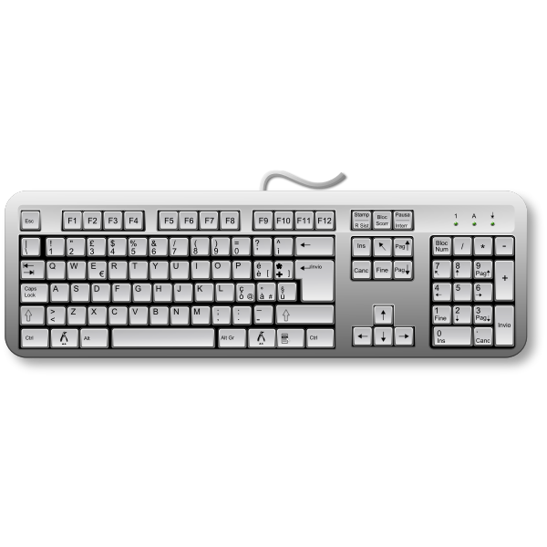 SVG Photorealistic keayboard vector image