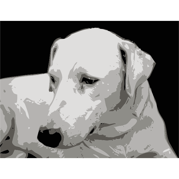 SVG Photorealistic vector clip art of dogface