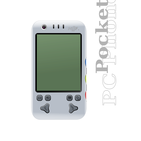 SVG Photorealistic vector image of LCD mobile phone