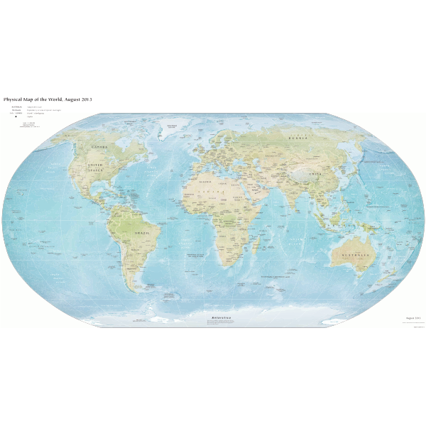 SVG Physical Map of the World