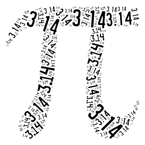 SVG Pi numeral silhouette