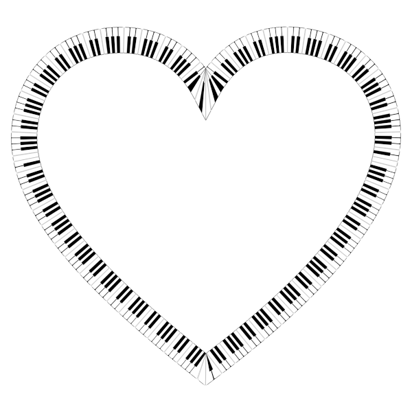 SVG Piano keys heart