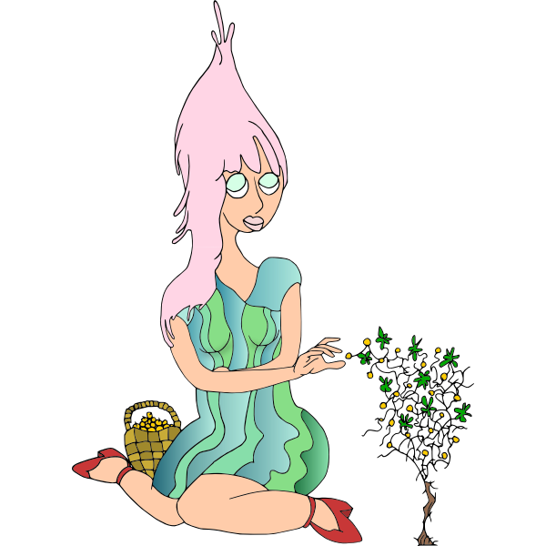 SVG Pick A Berry Girl