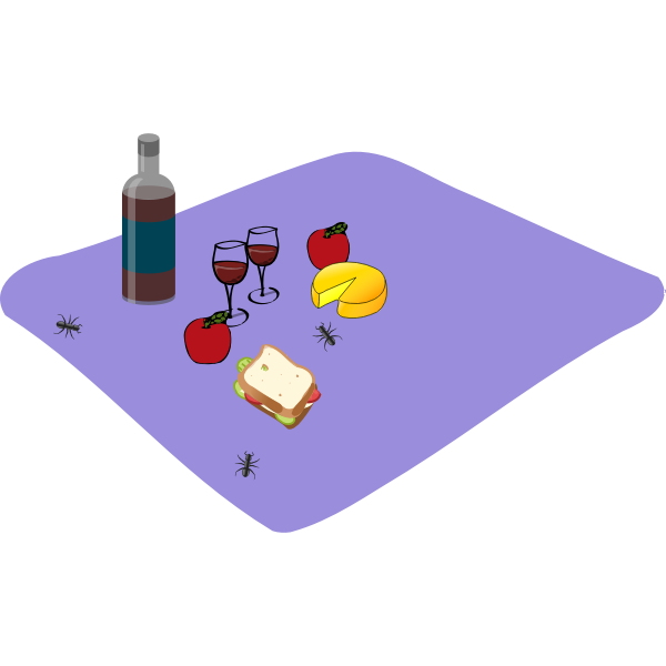SVG Picnic scene vector graphics