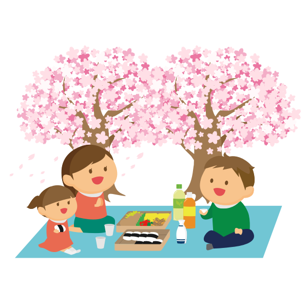 SVG Picnic with cherry blossom