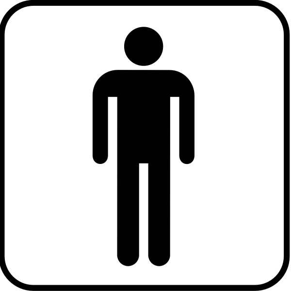 SVG Pictogram for a men039s room vector image