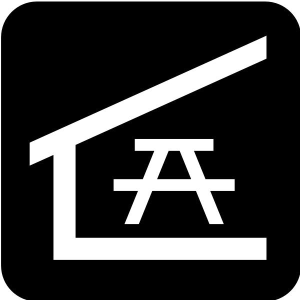 SVG Pictogram for a picnic shelter vector image