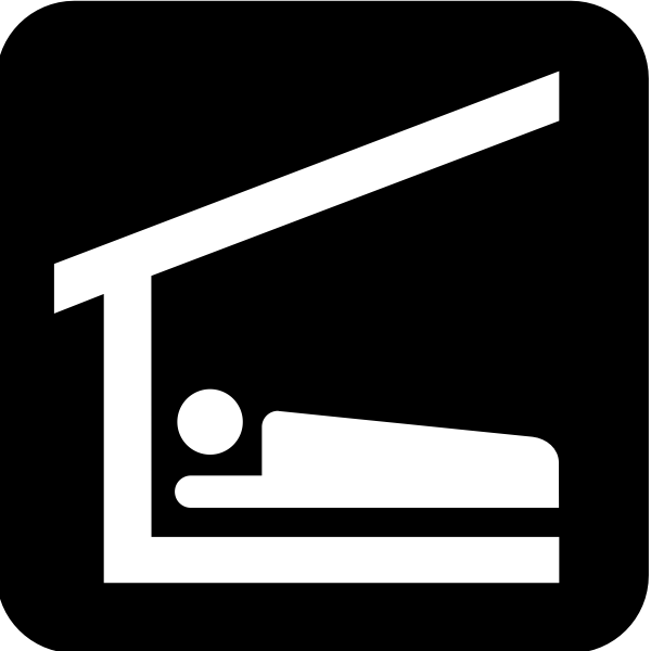 SVG Pictogram for a sleeping shelter vector image