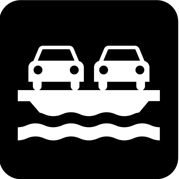 SVG Pictogram for a vehicle ferry vector image