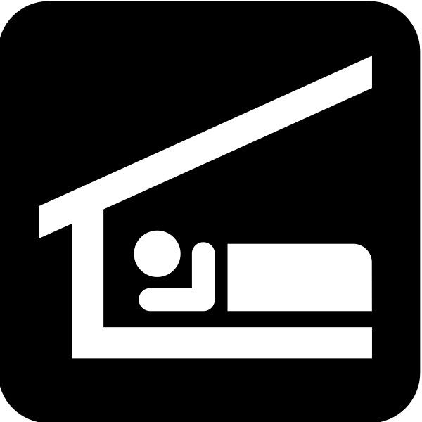 SVG Pictogram for an accommodation shelter vector image