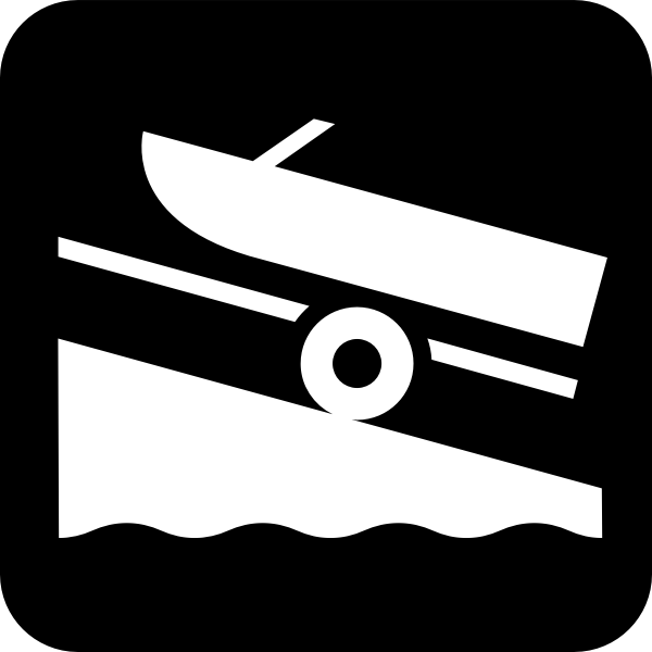 SVG Pictogram for boat trailer vector image