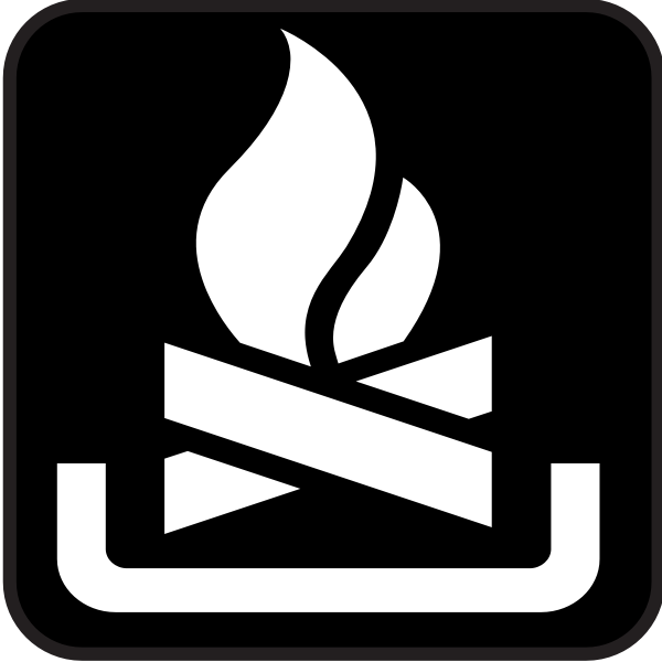 SVG Pictogram for camp fire area vector image