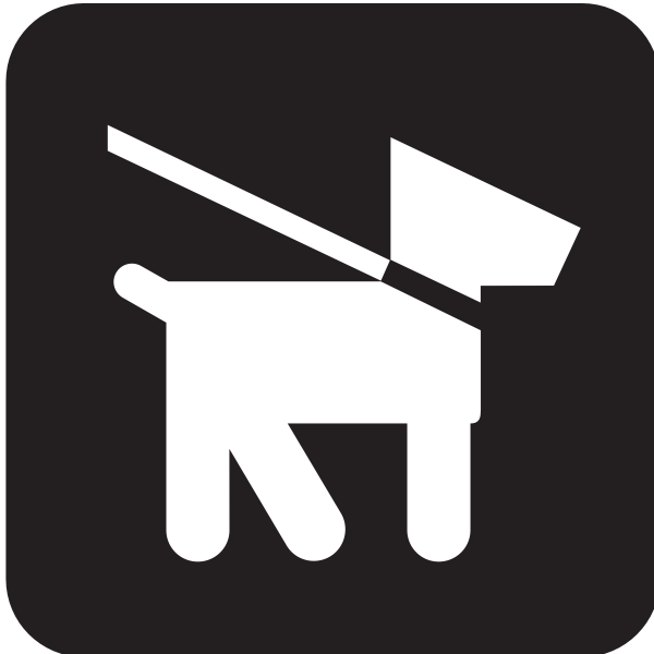 SVG Pictogram for dogs on lead only vector image