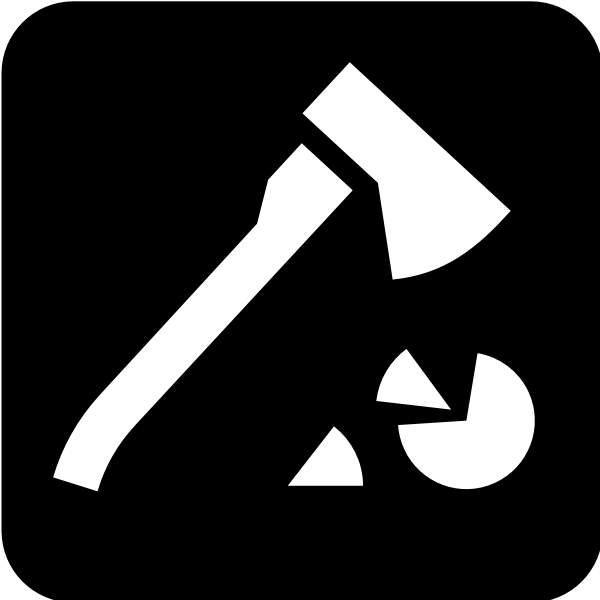 SVG Pictogram for firewood cutting vector image