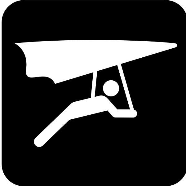 SVG Pictogram for hang gliding vector image