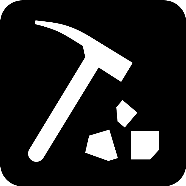 SVG Pictogram for rock collecting vector image