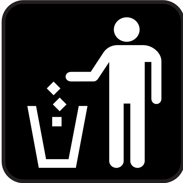 SVG Pictogram for rubbish bin vector image